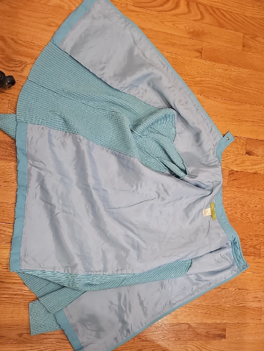 Sigrid Olsen Soft Light Blue /  Teal Green Zip-Front Jacket Size 1X - Picture 10 of 10